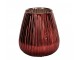 Červený skleněný svícen Chrome Red – 13,5*13,5*15 cm J-Line by Jolipa
