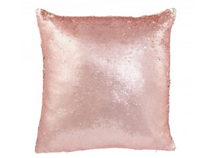Luxusní oboustranný flitrový polštář Růžovo-šampaňský – 45*45*15 cm