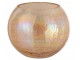 Veliký jantarový skleněný svícen Ball Craquelure XL s perletí – Ø 20*15,5 cm J-Line by Jolipa