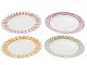 Sada 4 kameninových talířů Burgundy & Olive – Ø 20*2 cm J-Line by Jolipa