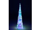 Kouzelná LED dekorace ve stromku diamantu Duhová stříbrná J-line – 17*17*80 cm J-Line by Jolipa