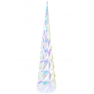 Kouzelná LED dekorace ve tvaru stromu Duhový stříbrný J-line XL – 40*40*178 cm
