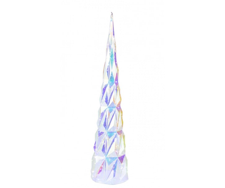 Kouzelná LED dekorace ve tvaru stromu Duhový stříbrný J-line L – 30*30*137 cm J-Line by Jolipa