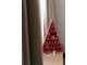 Adventní kalendář strom a domeček červený z překližky – 32*5,5*45 cm J-Line by Jolipa
