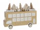 Adventní kalendář autobus překližka zlatobílý J-line – 31*9*24 cm J-Line by Jolipa