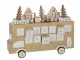 Adventní kalendář autobus překližka zlatobílý J-line – 31*9*24 cm J-Line by Jolipa