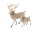Vánoční dekorace Jelen Deer s kožíškem světle béžový – 39*18*39 cm J-Line by Jolipa