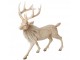 Vánoční dekorace Jelen Deer s kožíškem světle béžový – 39*18*39 cm J-Line by Jolipa