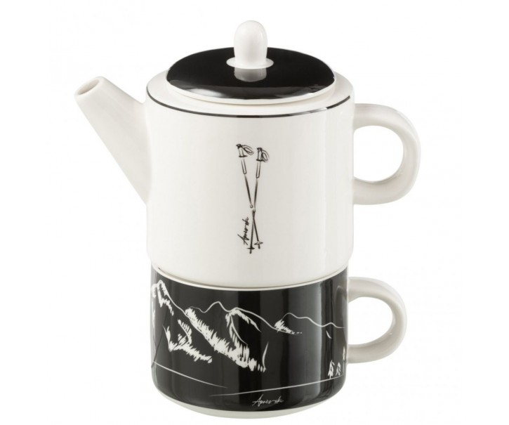 Dárková sada konvička Tea for One se šálkem Apres-ski – 780ml J-Line by Jolipa