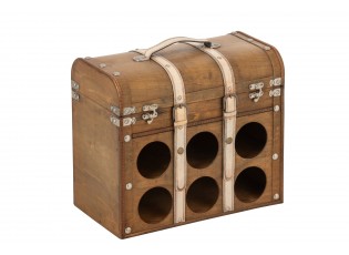 Box na víno truhla Antique z hnědého MDF – 42*21*37 cm
