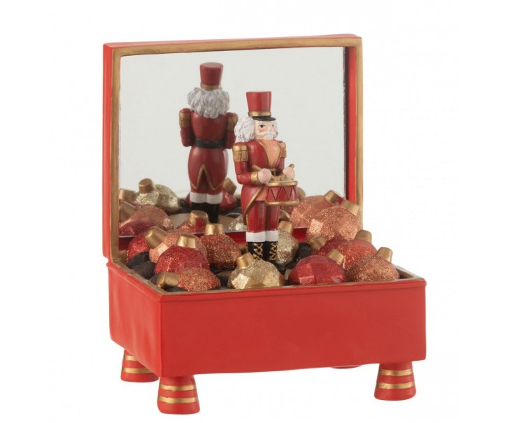 Kouzelná hudební skříňka Louskáček Nutcracker – 15,5*14*19,5 cm J-Line by Jolipa