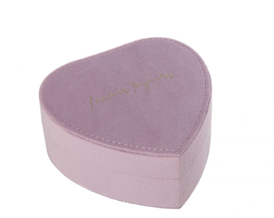 Šperkovnice Lila ve tvaru srdce ze sametu – 11*11*4,5 cm J-Line by Jolipa Šperkovnice Lila ve tvaru srdce ze sametu – 11*11*4,5 cm J-Line by Jolipa