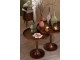 Set 2 měděný antik kovový odkládací stolek Fone Alu Raw – Ø 56*49/ Ø 48*50 cm J-Line by Jolipa