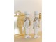 Set 2 vánočních figurek louskáčků v bílo-zlaté uniformě M – 6*4*20 cm J-Line by Jolipa