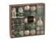 Box 45 vánočních plastových ozdob mátově zelené a ecru – 30*6*30 cm J-Line by Jolipa