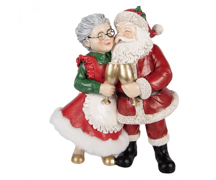 Vánoční dekorace figurka Santa Claus a paní Claus – 20*12*26 cm Clayre & Eef