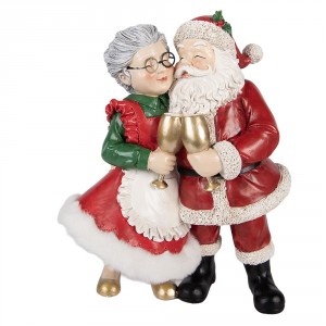 Vánoční dekorace figurka Santa Claus a paní Claus – 20*12*26 cm
