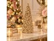 Béžovo-zlatá vánoční dekorace strom ze žaludů Christmas Tree - Ø 13*31 cm Clayre & Eef