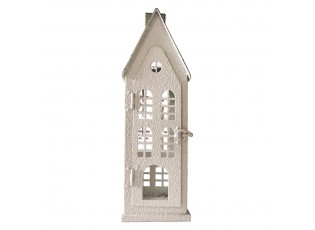 Kovový svícen domek s pískovým povrchem Raw Sand – 11*11*37 cm