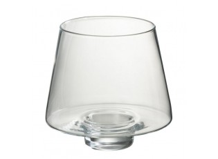 Transparentní skleněná váza / svícen OLI – 18*18*18 cm