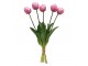 Umělá růžová květina svazek tulipánů Clayre & Eef – 42 cm Clayre & Eef