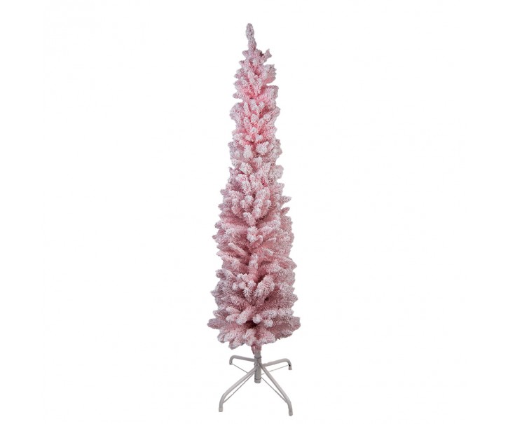 Růžový zasněžený umělý vánoční stromek Christmas Tree L – 50*50*180 cm Clayre & Eef