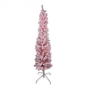 Růžový zasněžený umělý vánoční stromek Christmas Tree L – 50*50*180 cm