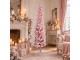 Růžový zasněžený umělý vánoční stromek Christmas Tree L – 50*50*180 cm Clayre & Eef