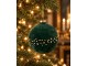 Vánoční skleněná koule Christmas Bauble Dots – tmavě zelená / zlatá – Ø 10 cm J-Line by Jolipa