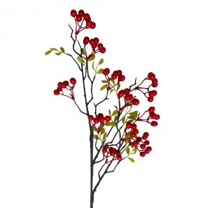 Umělá větvička s červenými bobulemi Clayre & Eef – 50 cm