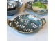 Porcelánová modrá zapékací miska Arés s úchyty – Ø 18*4,5 cm Chic Antique