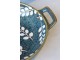 Porcelánová modrá zapékací miska Arés s úchyty – Ø 18*4,5 cm Chic Antique