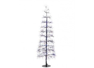 Strom s LED vícebarevnými světly černý železný – 40*40*120 cm
