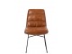 Hnědá kožená jídelní židle – 55*67*83 cm J-Line by Jolipa