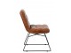 Hnědá kožená jídelní židle – 55*67*83 cm J-Line by Jolipa