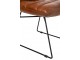 Hnědá kožená jídelní židle – 55*67*83 cm J-Line by Jolipa