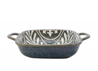 Porcelánová opálová zapékací miska Arés Ramekin s úchyty – 18*18*4,5 cm