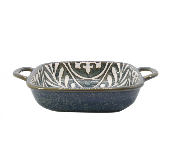 Porcelánová opálová zapékací miska Arés Ramekin s úchyty – 18*18*4,5 cm Chic Antique