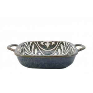 Porcelánová opálová zapékací miska Arés Ramekin s úchyty – 18*18*4,5 cm