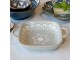 Porcelánová šedá zapékací miska Arés Ramekin s úchyty – 18*18*4,5 cm Chic Antique
