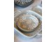Porcelánová šedá zapékací miska Arés Ramekin s úchyty – 18*18*4,5 cm Chic Antique