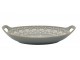 Porcelánová šedá zapékací miska Arés Ramekin s úchyty – 27,5*16*4,5 cm Chic Antique