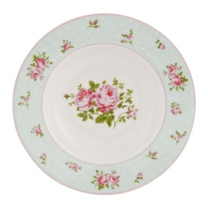 Polévkový talíř Mint Rose - Ø 22 cm