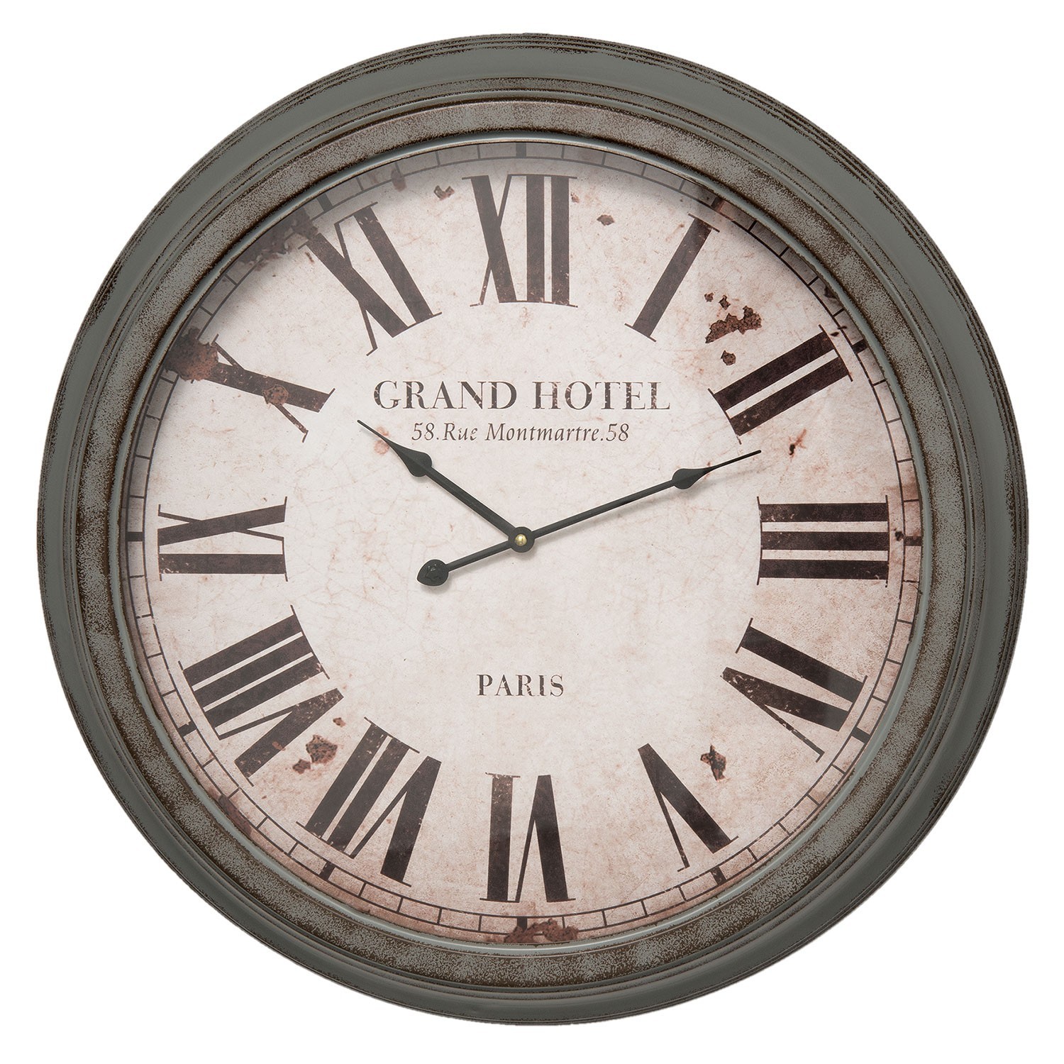 Kovové nástěnné hodiny Grand Hotel - Ø 64*10 cm Clayre & Eef