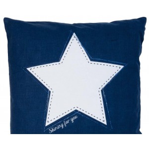 Modrý povlak na polštář Shining for you - 40*40 cm