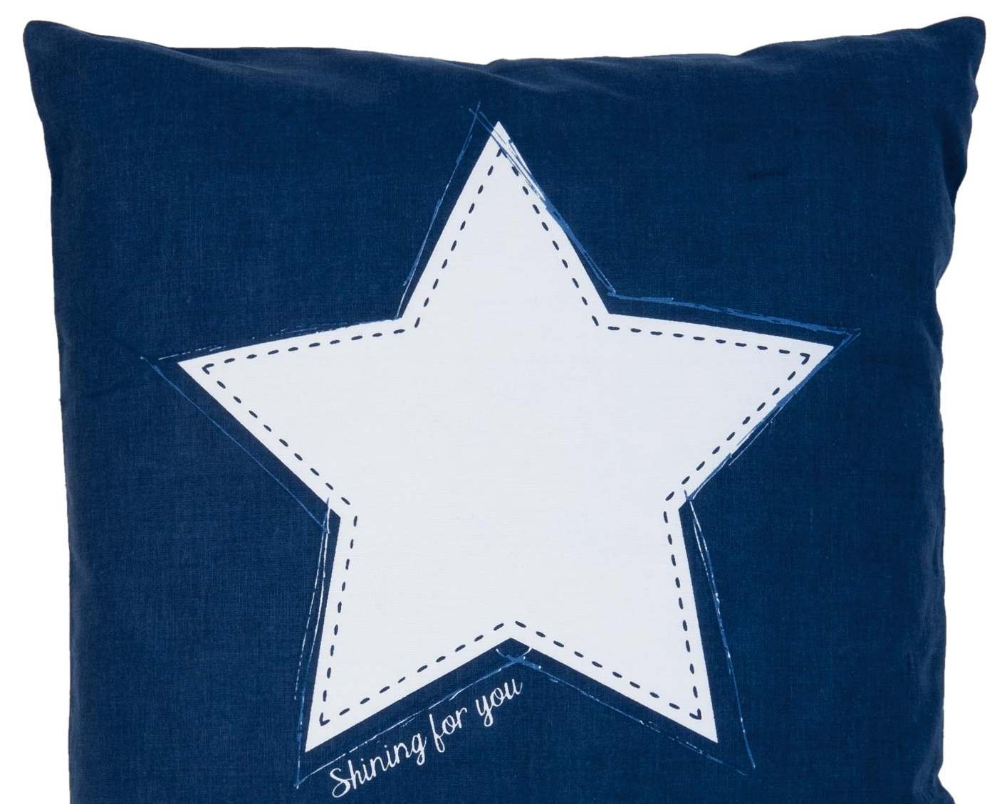 Modrý povlak na polštář Shining for you - 40*40 cm