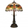 Stolní lampa Tiffany Grapevine - Ø 41*67 cm 2x E27 / Max 60W Průměr stínidla : 41 cm , výška lampy : 67 cm