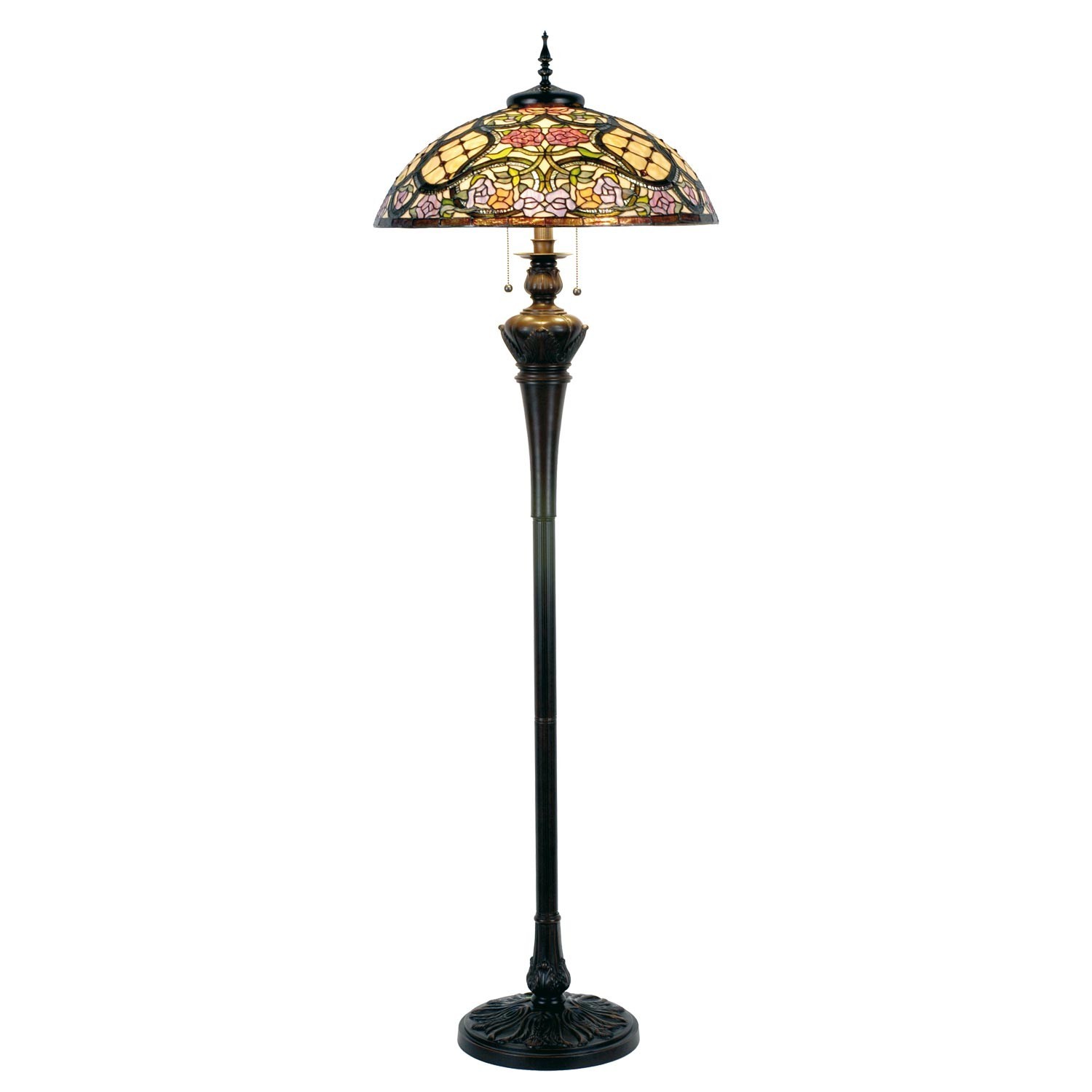 Stolní lampa Tiffany Dark dragonfly - Ø 42*64 cm Clayre & Eef