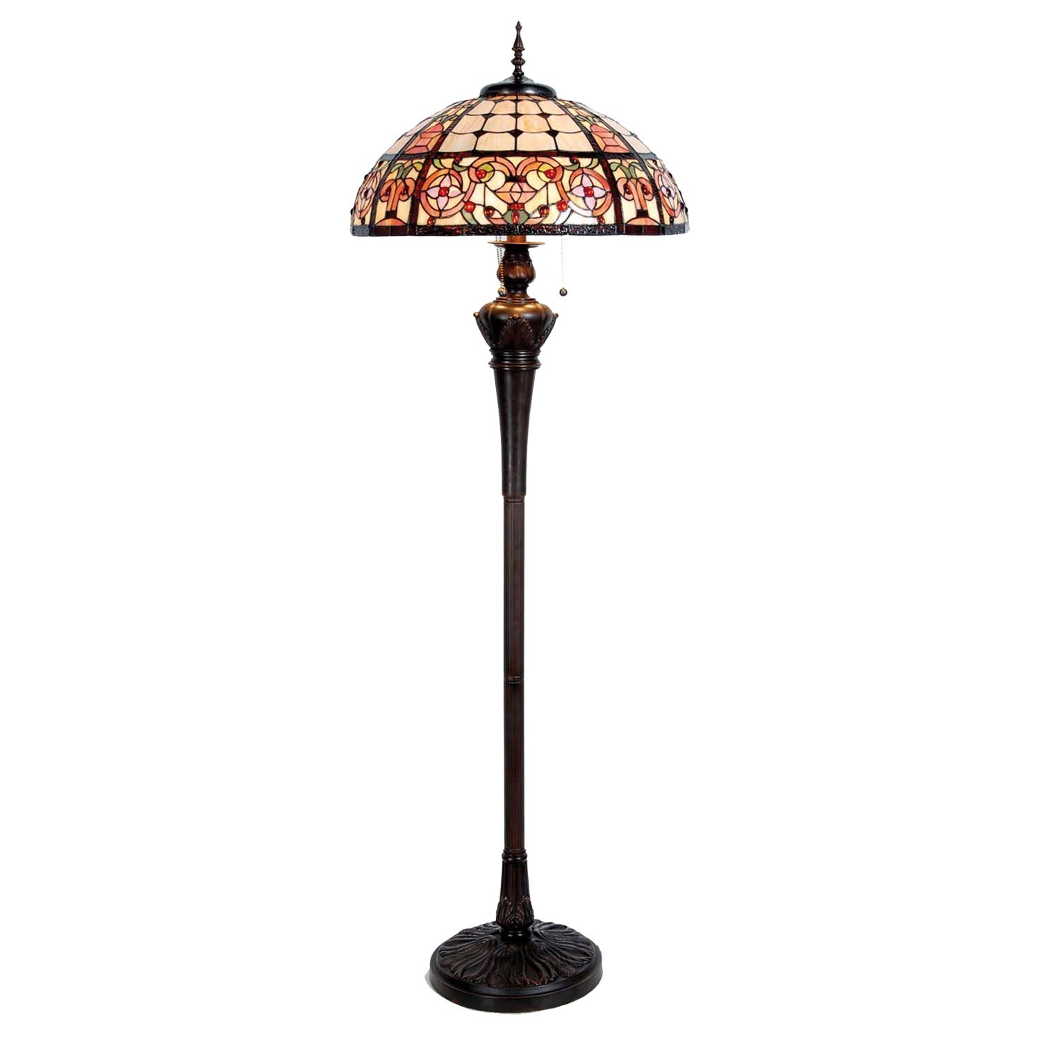 Levně Stojací lampa Tiffany - Ø 56*165 cm 3x E27 / Max 60W 5LL-5598