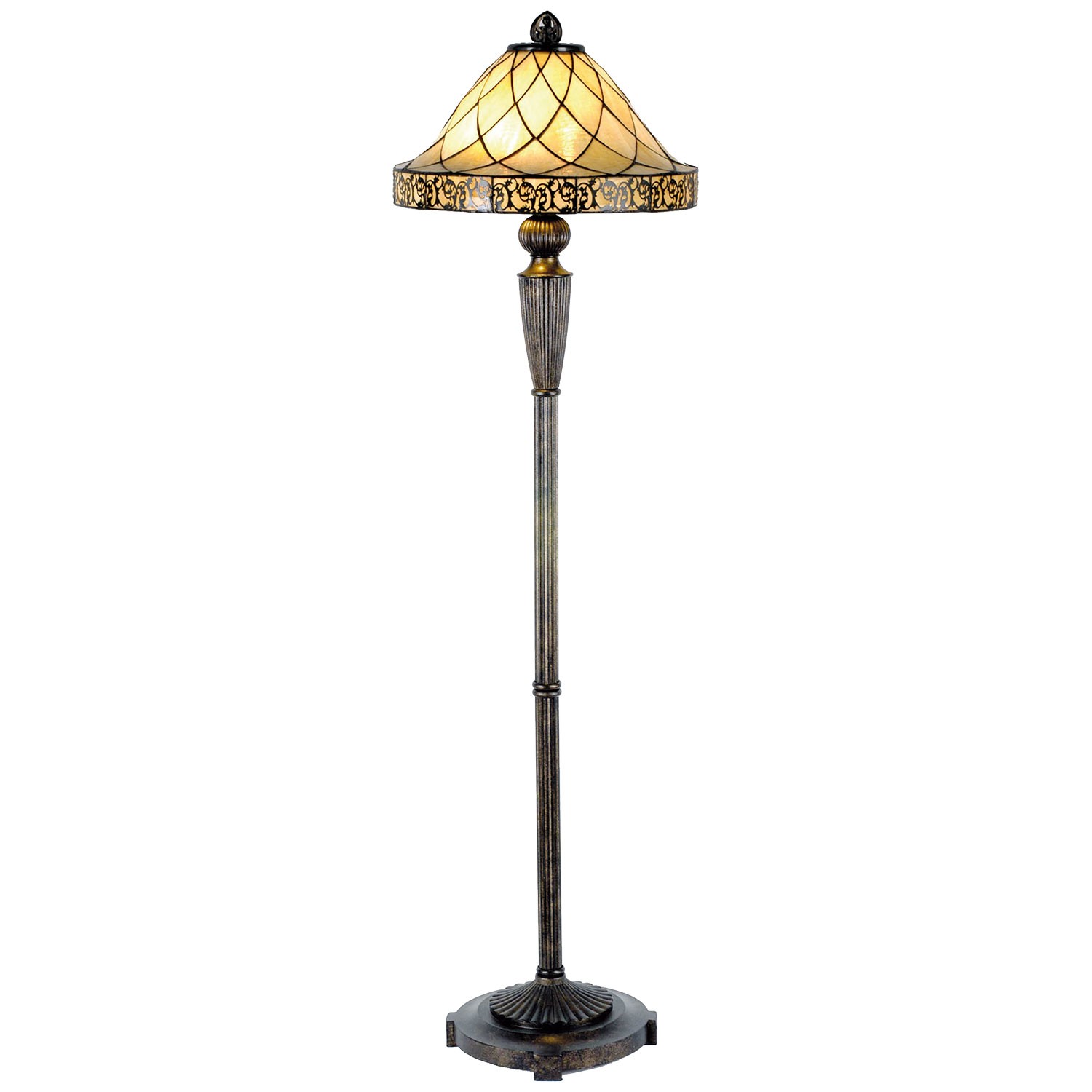 Stojací lampa Tiffany Filigree - Ø 46*168 cm 2x E27 / Max 60W